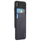 GOOSPERY for   iPhone X / XS   TPU + PC Sky Slide Bumper Protective Back Case with Card Slots(Navy Blue) - 1