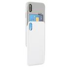 GOOSPERY for   iPhone X / XS   TPU + PC Sky Slide Bumper Protective Back Case with Card Slots(White) - 1