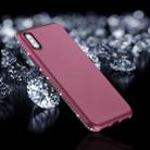 For   iPhone X / XS   Crystal Decor Sides Frosted Soft TPU Protective Back Case(Purple) - 1