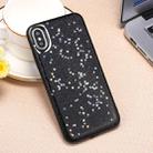 For iPhone X / XS Starry Sky Pattern TPU Protective Back Cover Case (Black) - 1