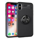 For iPhone X / XS Metal Ring Holder 360 Degree Rotating TPU Case (Black) - 1