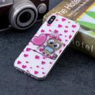 Love Owl  Pattern Soft TPU Case for   iPhone X / XS   - 1