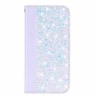 Crocodile Texture Glitter Powder Horizontal Flip Leather Case for iPhone X / XS, with Card Slots & Holder(White) - 2