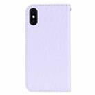 Crocodile Texture Glitter Powder Horizontal Flip Leather Case for iPhone X / XS, with Card Slots & Holder(White) - 3