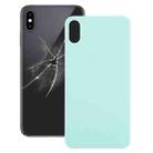Easy Replacement Big Camera Hole Glass Back Battery Cover for iPhone X / XS(Green) - 1