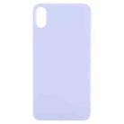 Easy Replacement Big Camera Hole Glass Back Battery Cover for iPhone X / XS(Purple) - 2