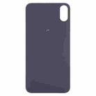 Easy Replacement Big Camera Hole Glass Back Battery Cover for iPhone X / XS(Purple) - 3