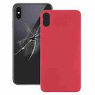 Easy Replacement Big Camera Hole Glass Back Battery Cover for iPhone X / XS(Red) - 1