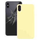 Easy Replacement Big Camera Hole Glass Back Battery Cover for iPhone X / XS(Yellow) - 1