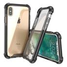 For iPhone X / XS PC + TPU Drop-proof Protective Back Cover Case (Black) - 1