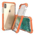 For iPhone X / XS PC + TPU Drop-proof Protective Back Cover Case (Orange) - 1