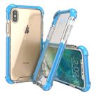 For iPhone X / XS PC + TPU Drop-proof Protective Back Cover Case (Blue) - 1