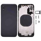Back Housing Cover with SIM Card Tray & Side keys for iPhone X(Black) - 1