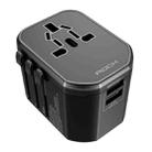 ROCK T20 2.4A Multi-functional Plug Travel Charger(Black) - 1