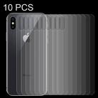10 PCS for iPhone X 0.3mm 9H Surface Hardness 2.5D Transparent Tempered Glass Back Screen Protector - 1
