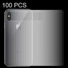 100 PCS for iPhone X 0.3mm 9H Surface Hardness 2.5D Transparent Tempered Glass Back Screen Protector - 1