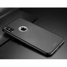 For iPhone X MOFI PC Ultra-thin Full Coverage Protective Back Cover Case With Round Hole Revealing Signs(Black) - 2