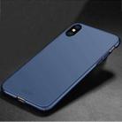 For iPhone X MOFI PC Ultra-thin Full Coverage Protective Back Cover Case(Blue) - 1