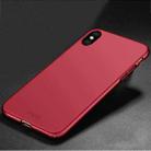 For iPhone X MOFI PC Ultra-thin Full Coverage Protective Back Cover Case(Red) - 1