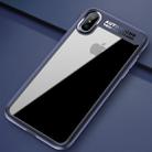 For iPhone X / XS ROCK Ultra-thin TPU + PC Dropproof Protective Case Cover(Blue) - 1