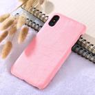 For iPhone X / XS Plush Protective Back Cover Case  (Pink) - 1