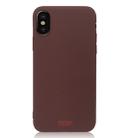 MOFI for   iPhone X   TPU Silicone Soft Forsted Back Protective Case Cover(Wine Red) - 1