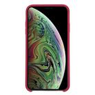 For iPhone X / XS Pure Color Liquid Silicone + PC Dropproof Protective Back Cover Case(Rose Red) - 3