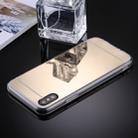 For iPhone X / XS Acrylic + TPU Electroplating Mirror Protective Back Cover Case(Gold) - 1