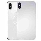 Glass Mirror Surface Battery Back Cover for iPhone X(Silver) - 1
