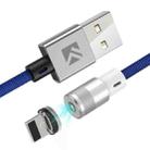 FLOVEME 1m 2A Output 360 Degrees Casual USB to 8 Pin Magnetic Charging Cable, Built-in Blue LED Indicator(Blue) - 1