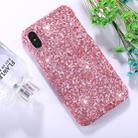 For   iPhone X / XS   Colorful Sequins Paste Protective Back Cover Case (Pink) - 1
