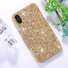 For   iPhone X / XS   Colorful Sequins Paste Protective Back Cover Case (Gold) - 1