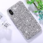 For   iPhone X / XS   Colorful Sequins Paste Protective Back Cover Case (Silver) - 1