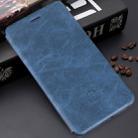 For iPhone X MOFI Crazy Horse Texture Horizontal Flip Leather Case with Holder & Card Slot(Dark Blue) - 1