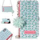 For iPhone X / XS Daisy Flower Pattern Horizontal Flip Leather Case with Holder & Card Slots & Pearl Flower Ornament & Chain - 1