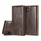 CaseMe-003 for   iPhone X / XS   PU + PC Business Style Crazy Horse Texture Horizontal Flip Leather Case with Holder & Card Slots & Wallet(Brown) - 1