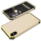 MOFI For   iPhone X    Three - paragraph Shield PC Full Coverage Protective Back Cover Case(Gold) - 1