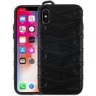 For   iPhone X / XS   PC + TPU 2 in 1 Y Shaped Detachable Shockproof Protective Back Cover Case (Black) - 1