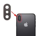 Rear Camera Lens Ring for iPhone X(Silver) - 1