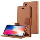 GOOSPERY SONATA DIARY for   iPhone X / XS   Business Style Magnetic Clasp Horizontal Flip Leather Case with Holder & Card Slots & Wallet(Coffee) - 1