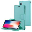 GOOSPERY SONATA DIARY for   iPhone X / XS   Business Style Magnetic Clasp Horizontal Flip Leather Case with Holder & Card Slots & Wallet(Green) - 1