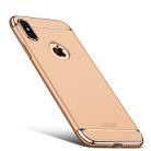 For iPhone X MOFI Three-section Shield Full Coverage Protective Back Cover Case(Gold) - 1