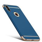 For iPhone X MOFI Three-section Shield Full Coverage Protective Back Cover Case(Blue) - 1
