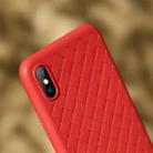 For iPhone X / XS Benks TPU Knitting Leather Surface Protective Back Cover Case (Red) - 1