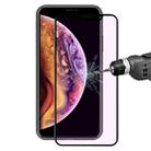 ENKAY Hat-Prince 0.2mm 9H 3D Anti Blue-ray Full Screen Carbon Fiber Tempered Glass Film for  iPhone X / XS(Black) - 1