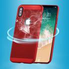 For   iPhone X / XS   Fuel Injection Breathable Mesh PC Anti-Scratch Protective Cover Case (Red) - 1