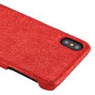 For iPhone X / XS PC Twinkle Stripes Pattern Protective Back Cover Case (Red) - 1