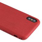 For iPhone X / XS TPU Wave Pattern Protective Back Cover Case(Red) - 1