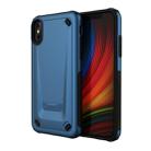 For iPhone X / XS Ultra-thin TPU+PC Mechanic Shockproof Protective Case (Blue) - 1