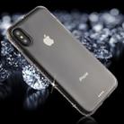 For iPhone X / XS Diamond Border TPU Transparent Protective Back Cover Case (Black) - 1